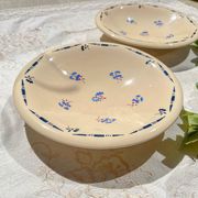 Small vintage porcelain dish K&G Luneville "Flore" 1950s small blue flowers