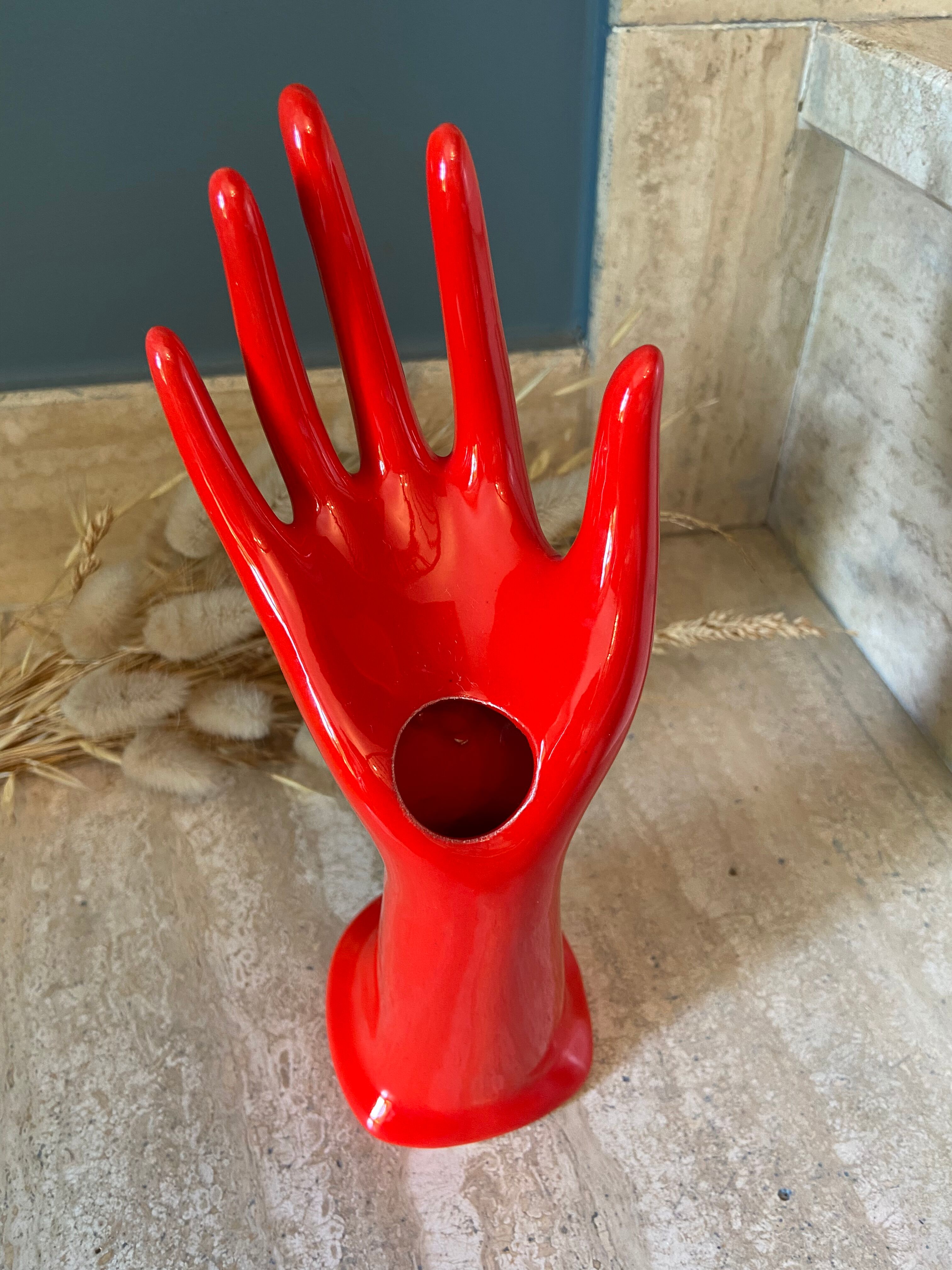 Hand baguier and soliflore in vintage ceramic