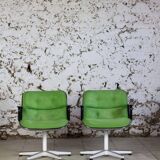 Pair of executive armchairs by Charles Pollock for Knoll