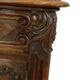 Antique Bombed Bedside Table Marble Louis XV Late 19th Century