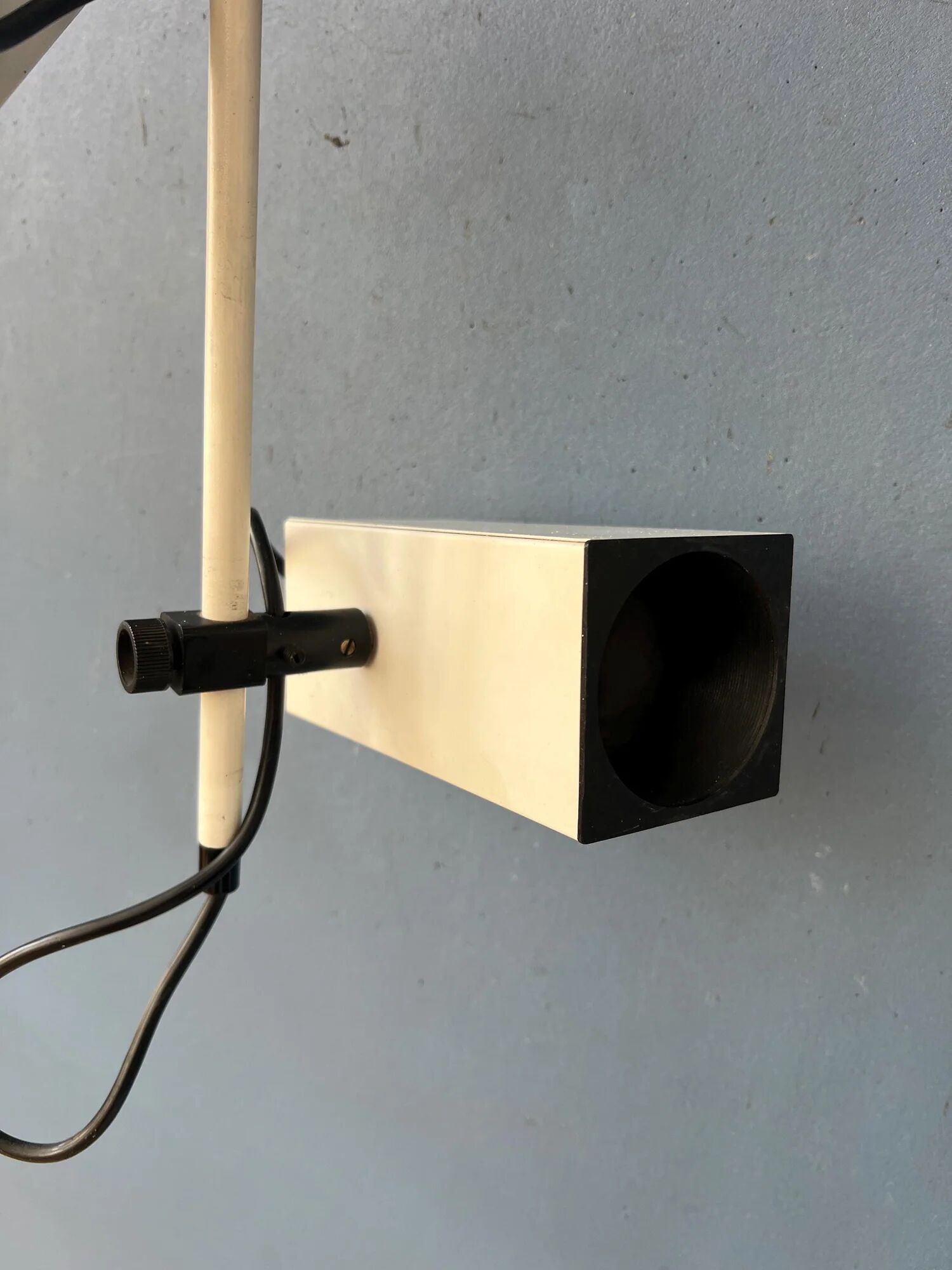 Vintage Philips beige downrod ceiling lamp