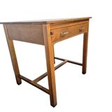 Vintage wooden high table / bar table / laboratory table