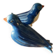 2 oiseaux bleu en Faïence émaillée