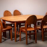 Ensemble de salle à manger en pin danois, vers 1990