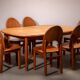 Ensemble de salle à manger en pin danois, vers 1990