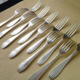 Set of 12 sfam silver metal table forks