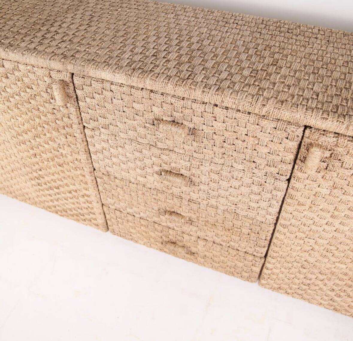 Woven rush sideboard