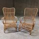 Paire de fauteuils en rotin vintage