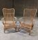 Pair of vintage rattan armchairs