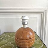 Lampe boule en bois vintage