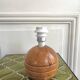 Lampe boule en bois vintage