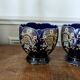 Planter set + 2 enameled ceramic pots