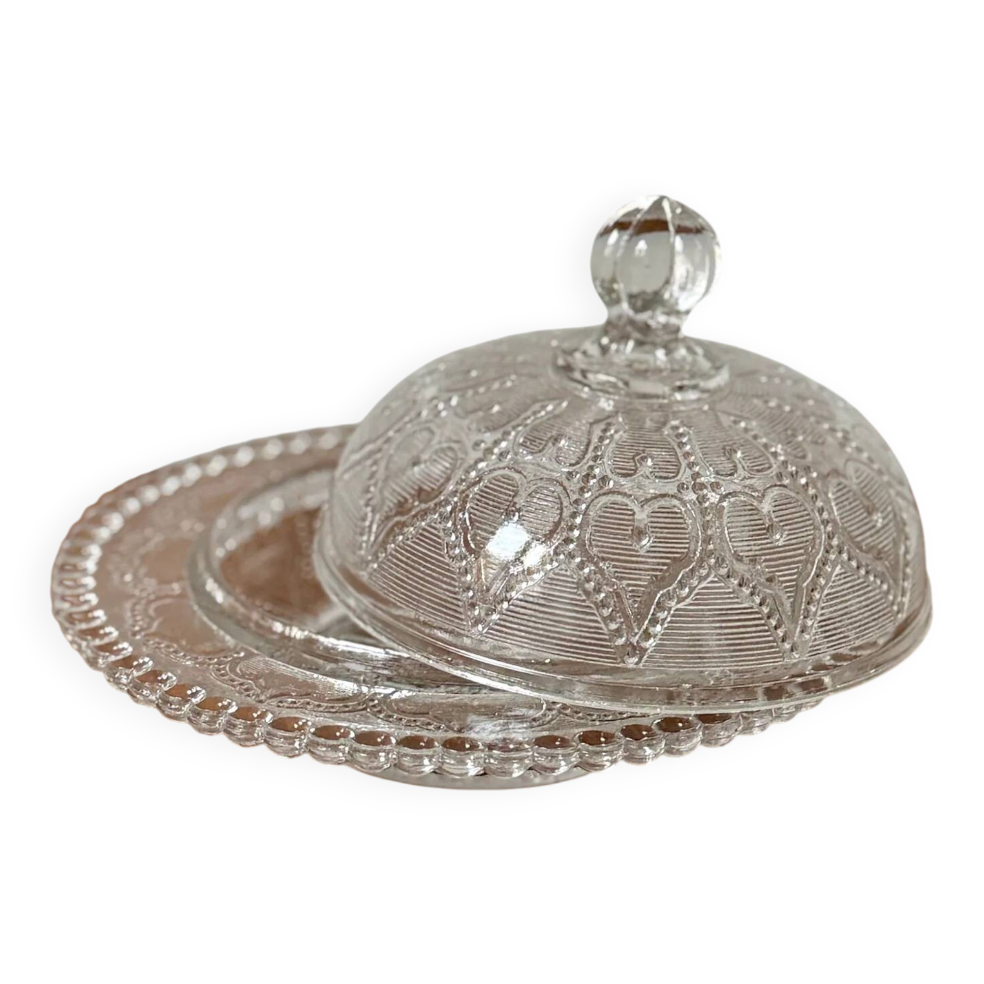 Bonbonnière, sucrier en verre