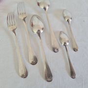 Housewife old cutlery in silver metal X12 people