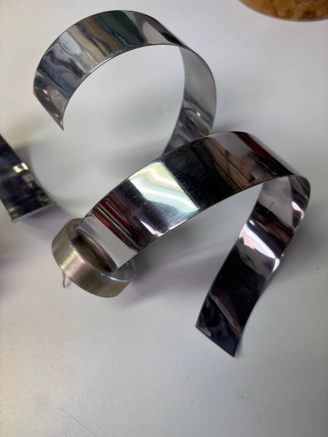 Pair of vintage 70s chrome wall lights