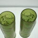 Pair of glass vases engraved gold decoration