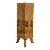 Lampe de table hexagonale en pin, milieu du siècle, Scandinavie