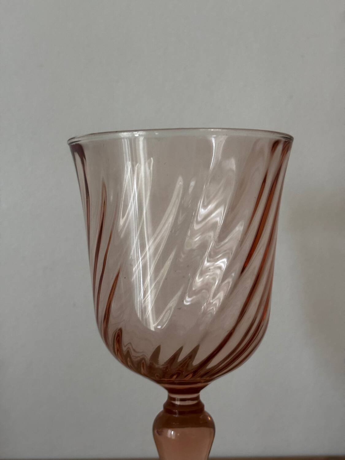 Vintage lot de 2 verres à pied (eau) Rosaline Luminarc