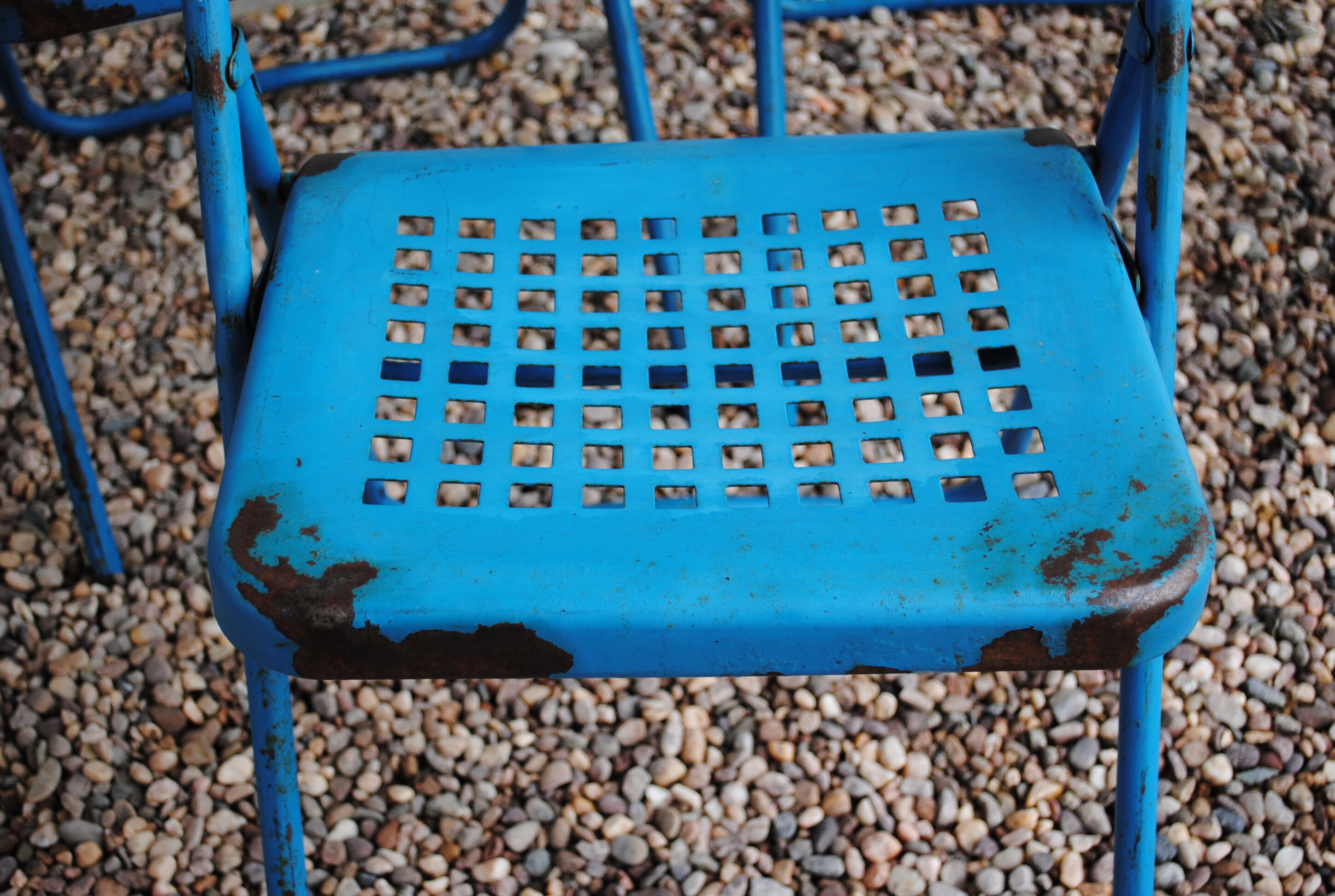 Lot of 5 Souvignet 1960 metal folding chairs