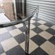 Vintage glass and chrome table