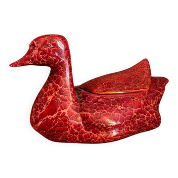 Vintage ceramic duck box