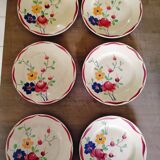 Set of 6 Gien soup plates