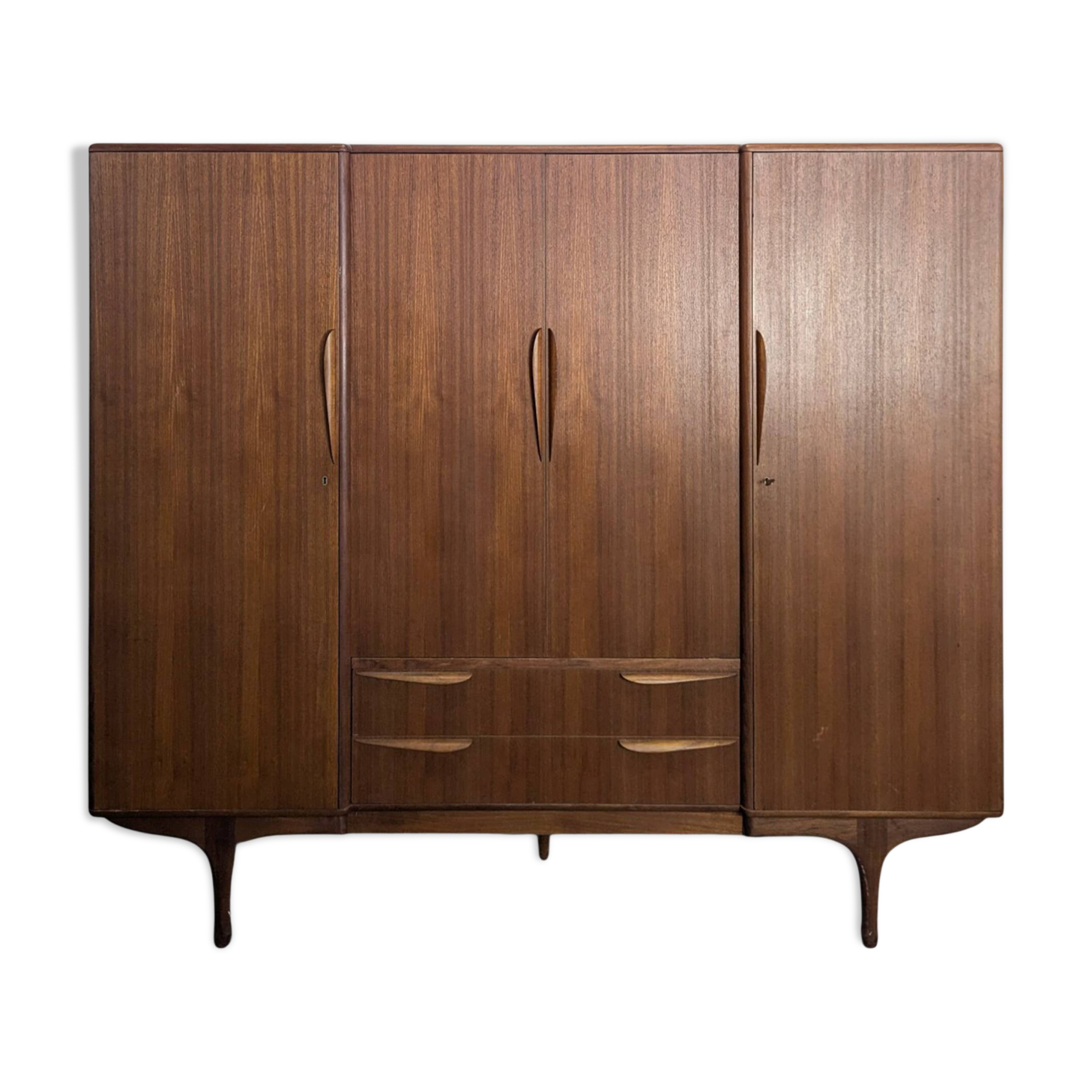 Scandinavian teak wardrobe Tricoire and Vecchione