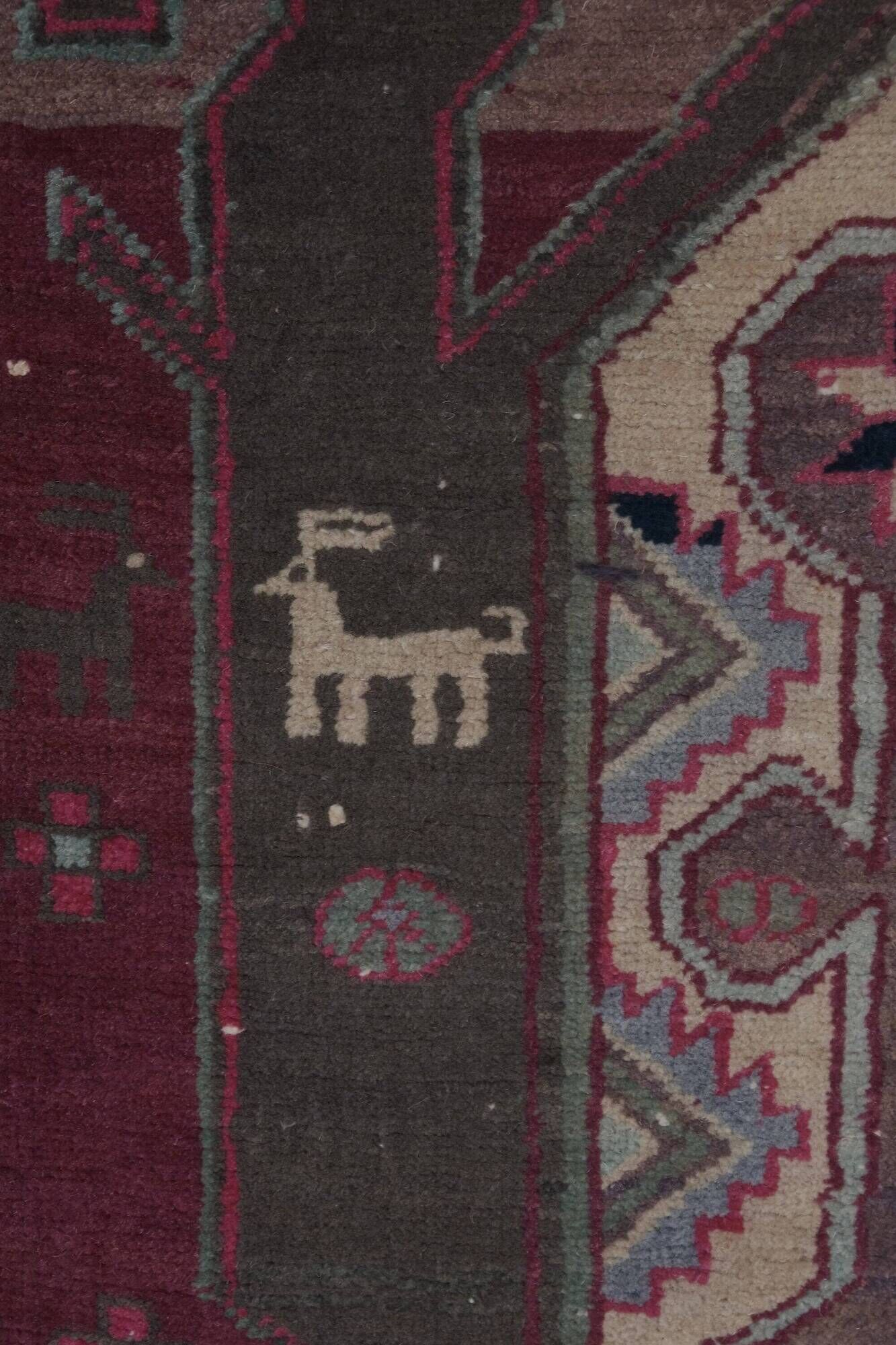 Vintage Turkish hallway rug 118x322 cm