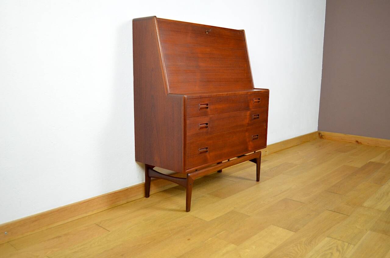Danish Teak Secretary By Arne Hovmand-Olsen Mogens Kold Edition 1960