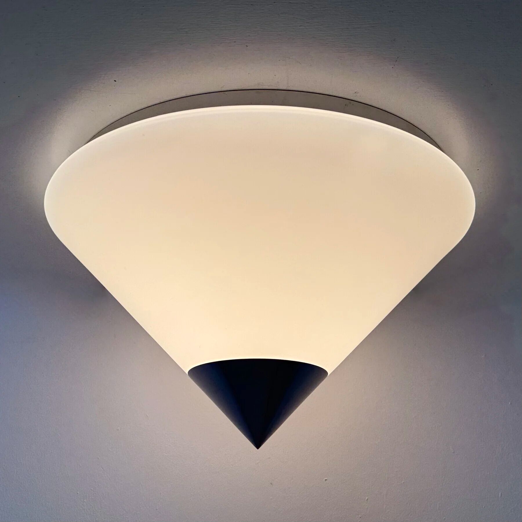 Limburg Glashütte wall ceiling lamp flush mount, 1970s