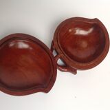 Art nouveau scuplented wood box