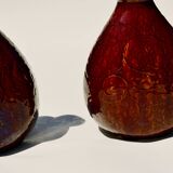 Pair of ceramic vases enamelled late 19th century