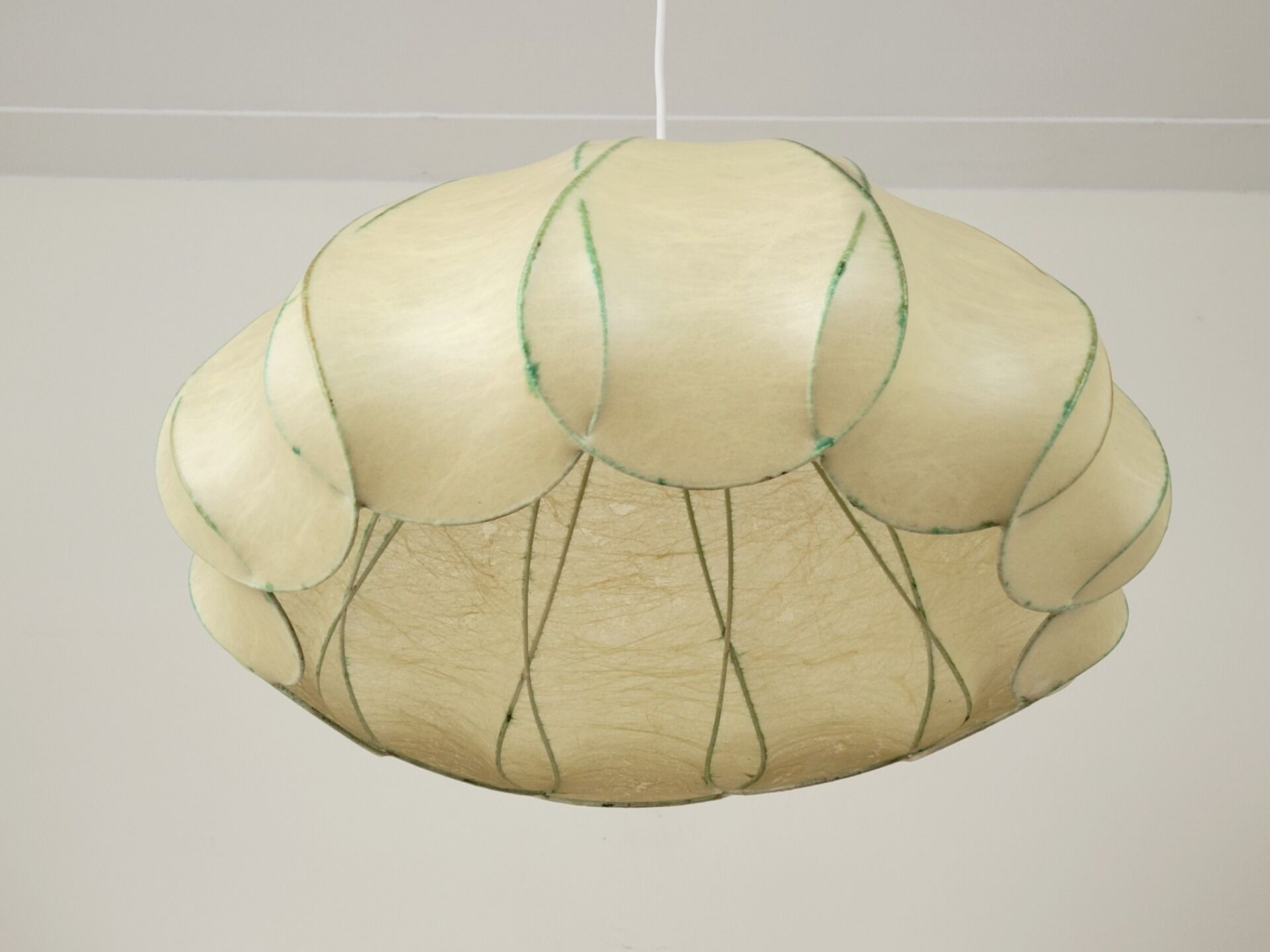 Large vintage Cocoon hanging lamp by Goldkant Leuchten
