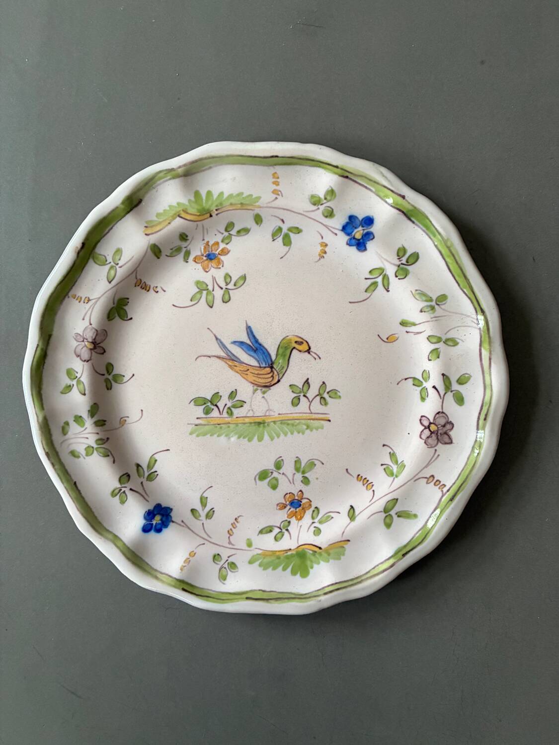 Moustiers faience plate, 18th century