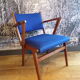 Scandinavian armchair wood and jersey