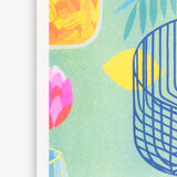 Illustration A5, lemon, in risography