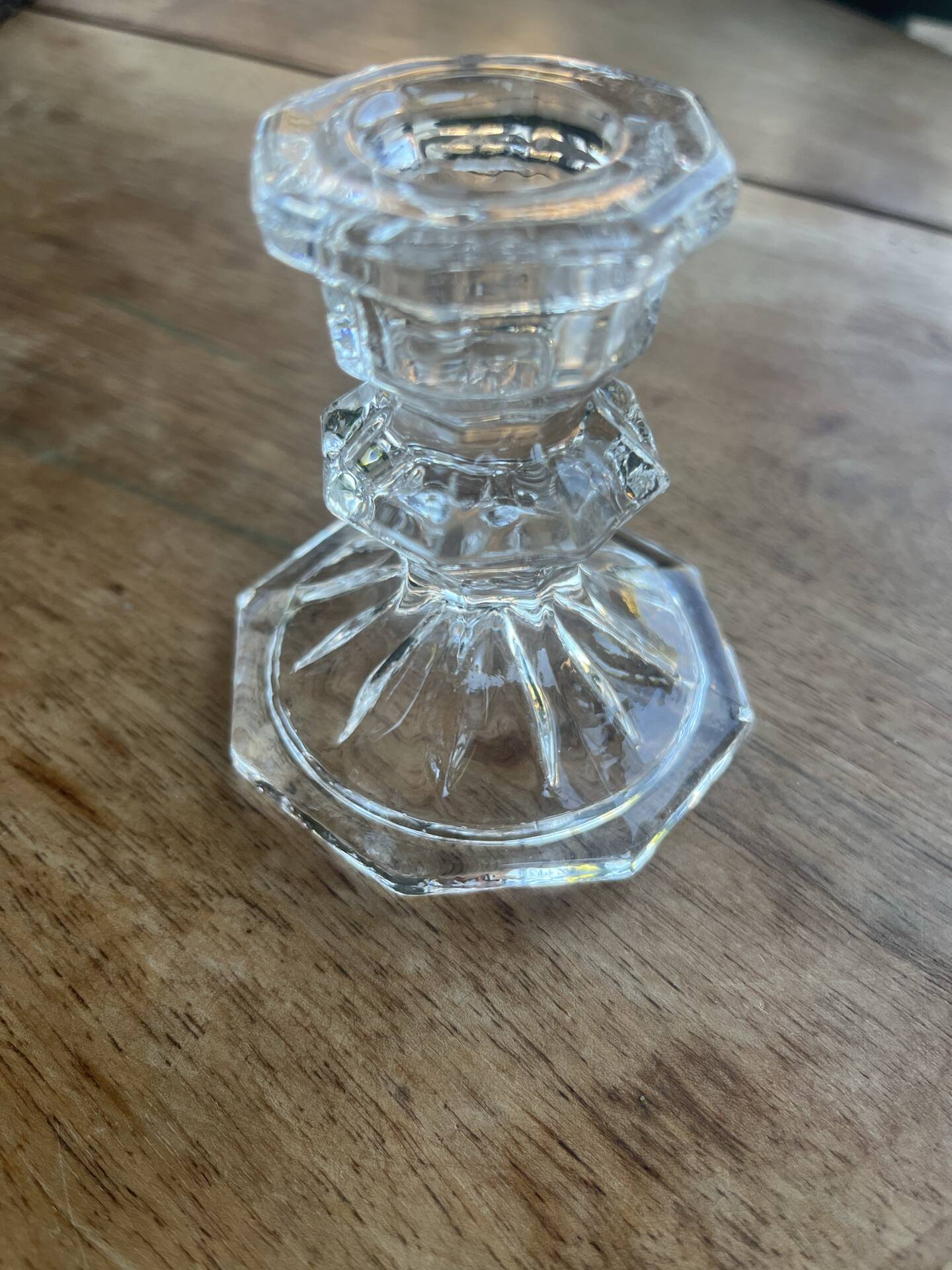 Antique glass candlestick
