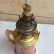 Oil lamp with ceramic body handle