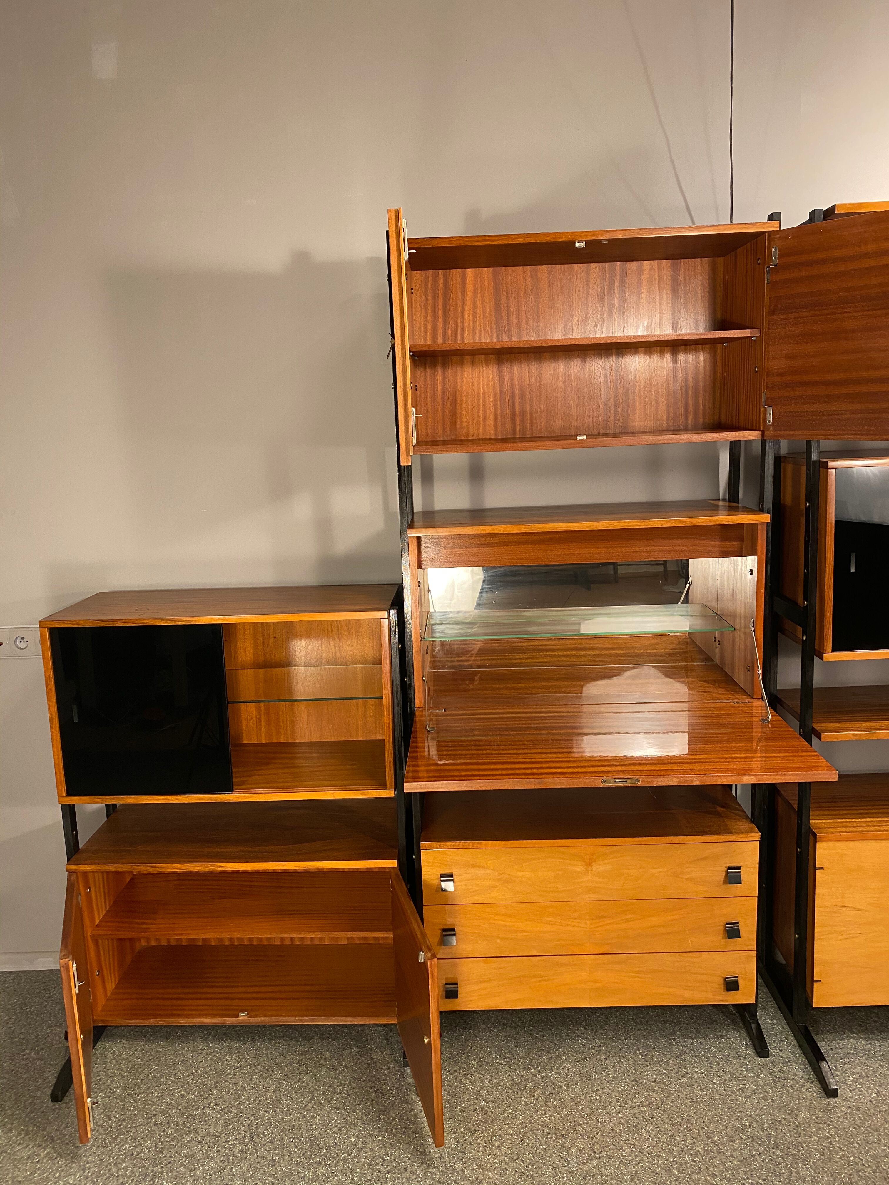 Book case Modular Walnut vintage 60’