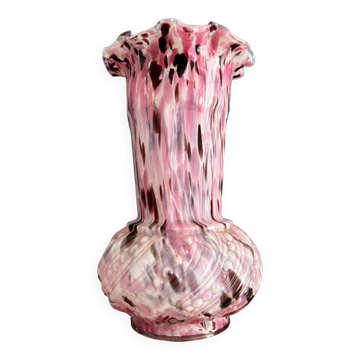 Vase en verre de Clichy soufflé XIXème