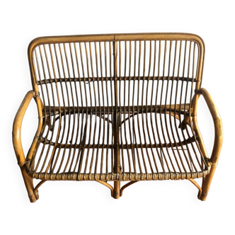 Vintage bamboo bench