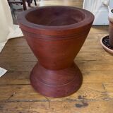 Authentique grand mortier et pilon en bois