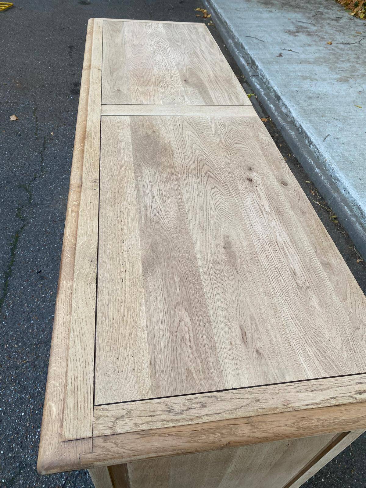 Restored 19th-century solid oak sideboard, 190cm
