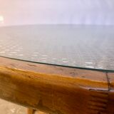 Dining table 1960 cannage and glass