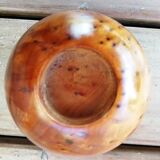 Solid cedar candle holder