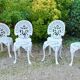 Chaises de jardin en fonte d'aluminium