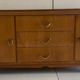 Commode basse vintage pieds compas