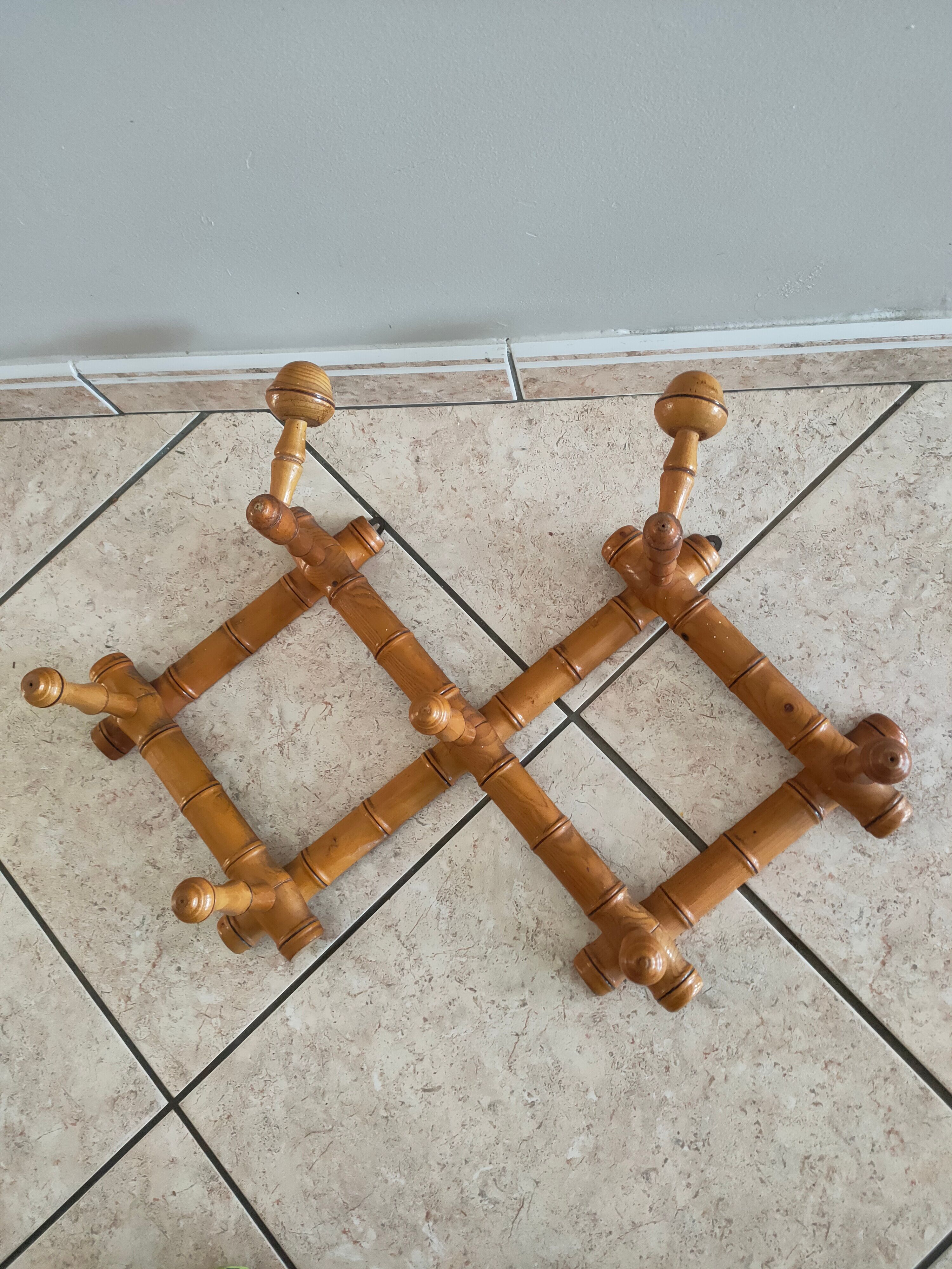 Antique folding coat rack