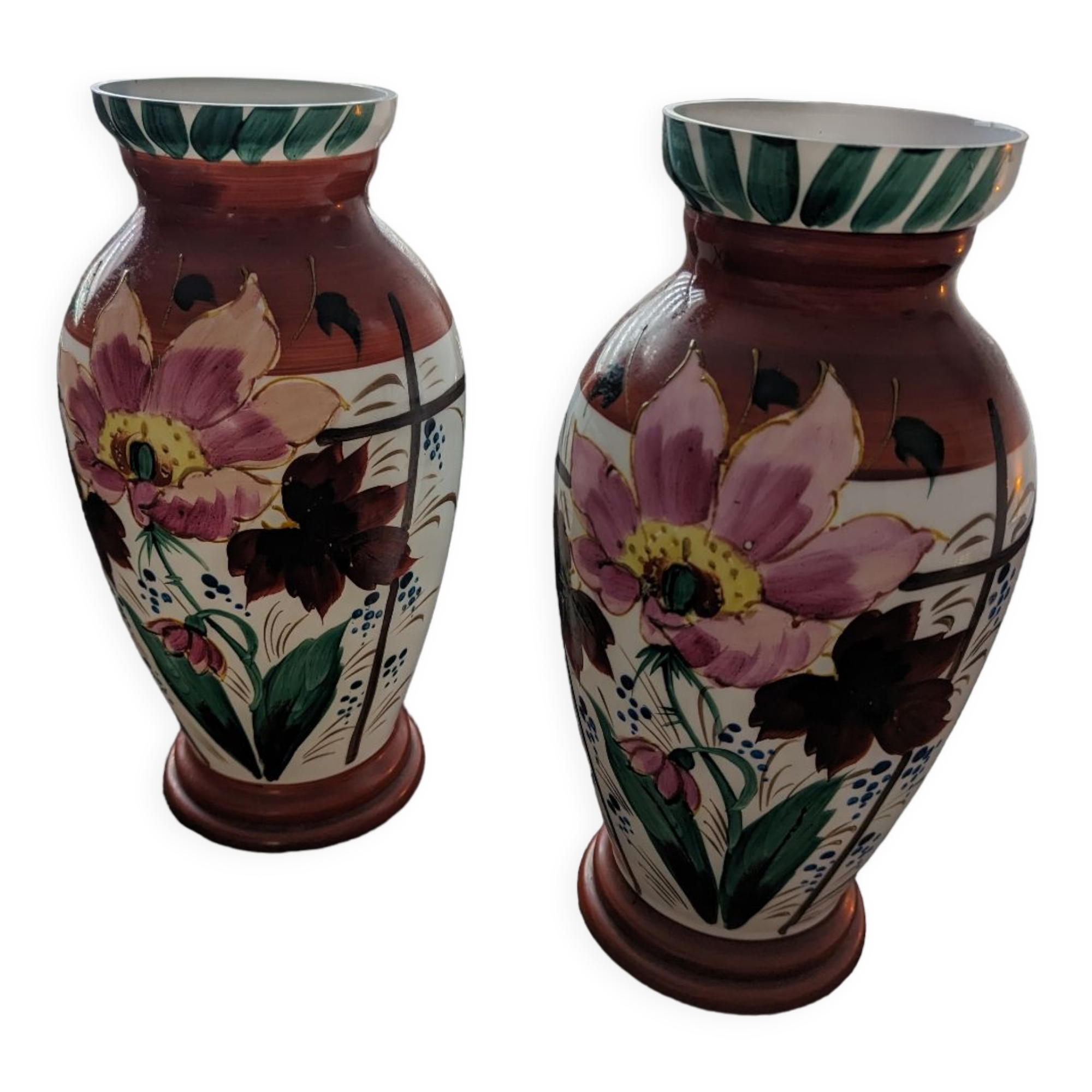 Pair of opaline vase