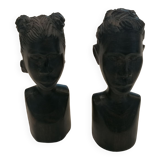 Bust African man and woman